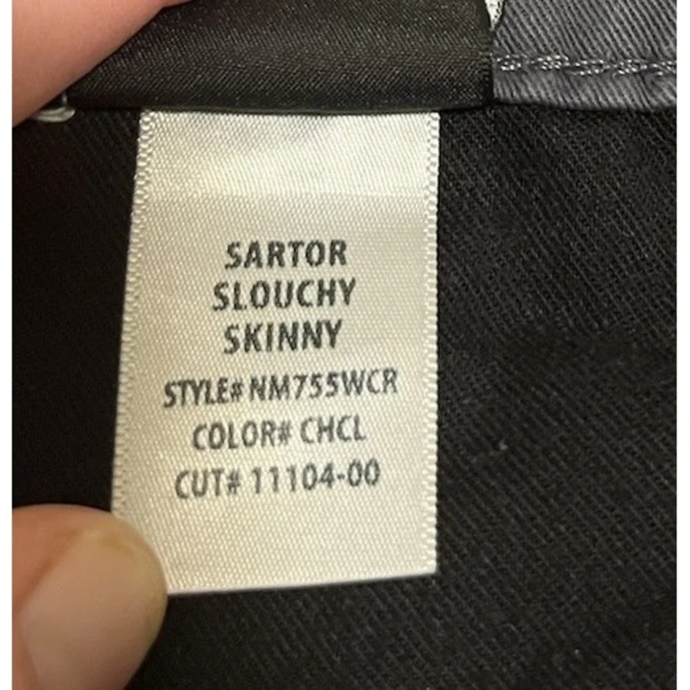 Hudson Sartor Slouchy‎ Skinny Jeans Men's 32x34 Blue Button Fly Solid Cotton
